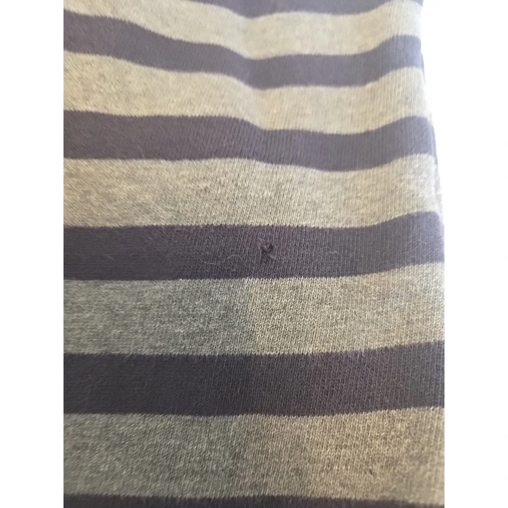 Lacoste Striped Crewneck Sweatshirt Mens 4 M Gray‎ Navy Blue Pullover Crocodile